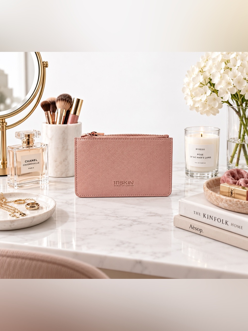 111SKIN Jetsetter Rose Gold Travel Case ONLY Cosmetic Pouch Luxury Beauty NWOT